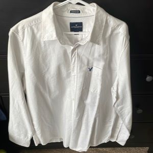 Seriously soft white AE button down shirt